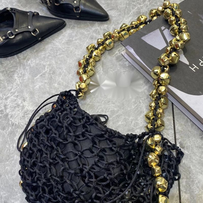 Borsa a tracolla versatile in metallo traforato lavorato a maglia da donna, nuova 2025_voghion.com
