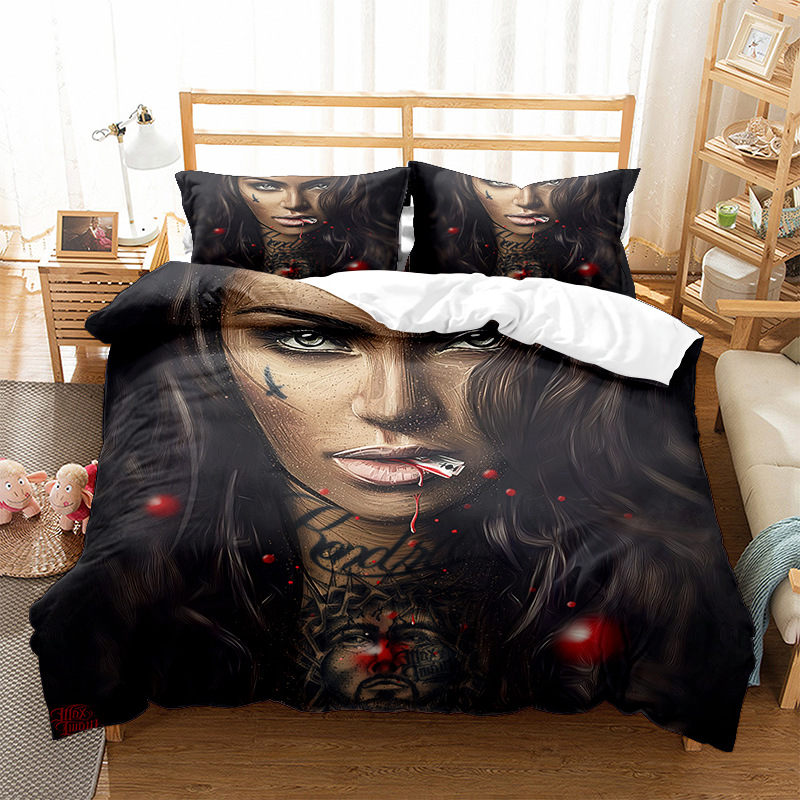 Tre per ragazze, set di tessili per la casa, set di biancheria da letto in quattro pezzi_voghion.com