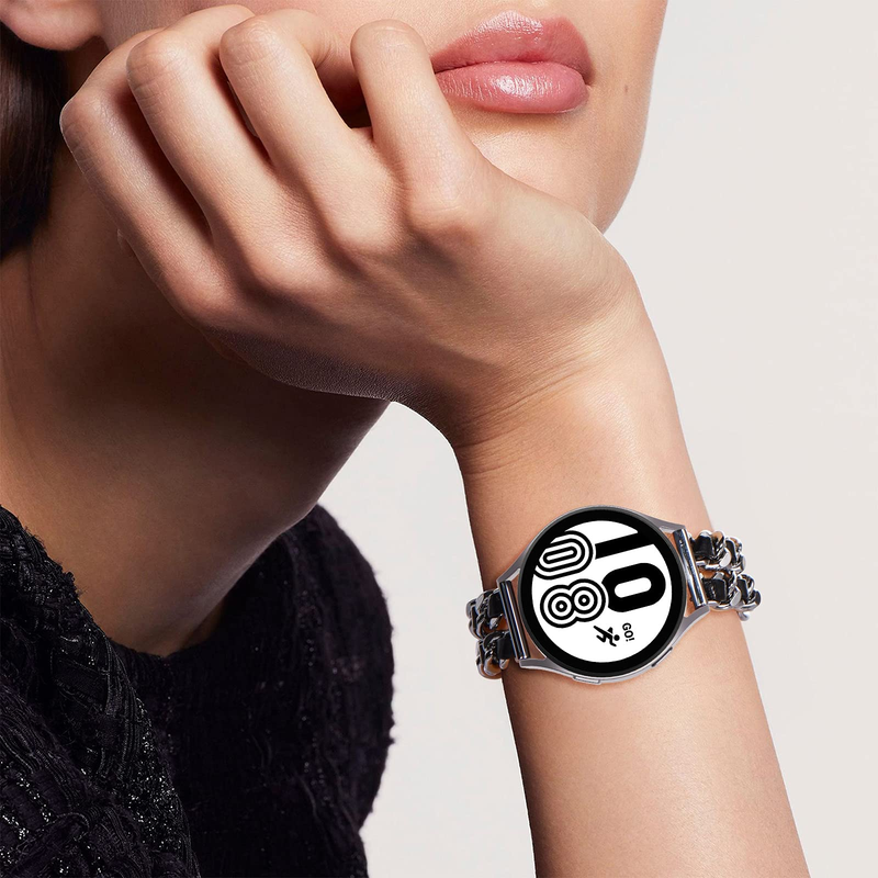 20 mm pašček za Samsung Galaxy Watch 5 4 40 mm 44 mm 42/46 mm active 2 Gear S3 Verižna zapestnica iz nerjavečega jekla Huawei GT2/3_voghion.com