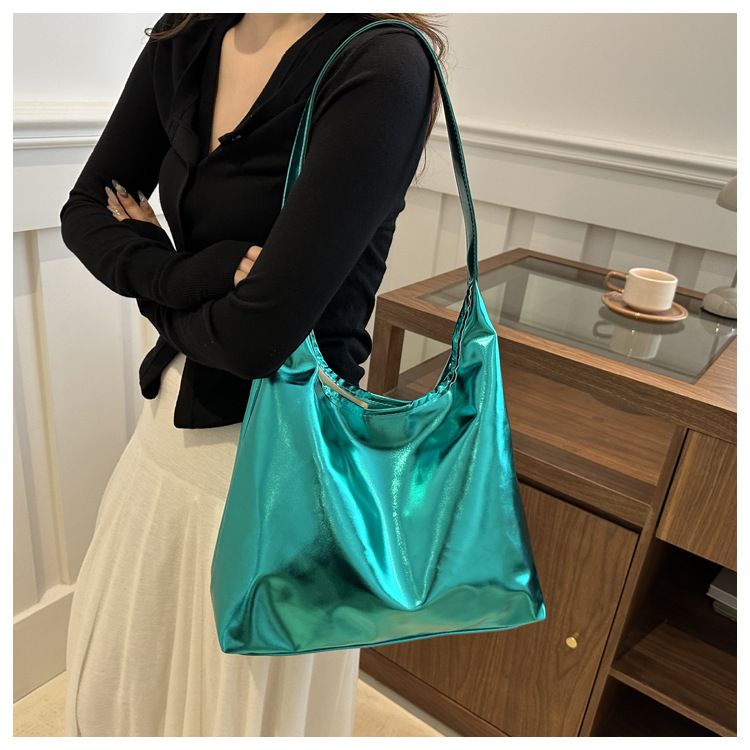 Sacs pour femmes, ensemble deux pièces brillant, simple, grande capacité, nouvelle mode d'été, fourre-tout, sac à bandoulière pour femmes_voghion.com