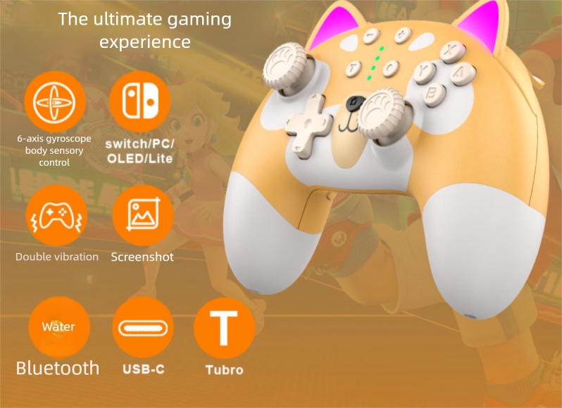 STOGA Bluetooth Shiba Inu Switch Controller Pro Wireless Steam Game_voghion.com
