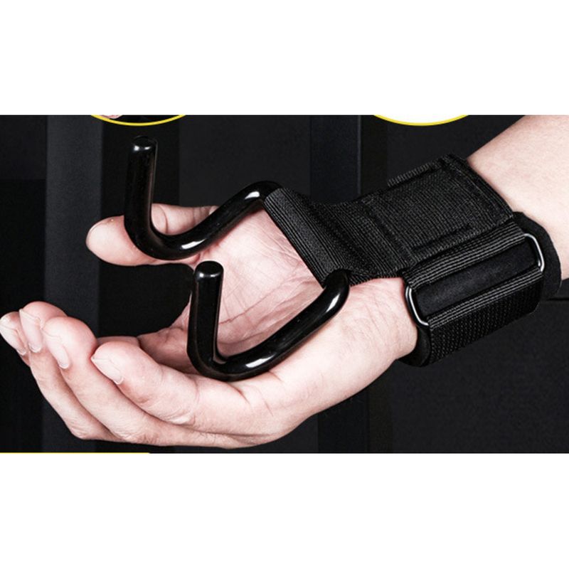 Barra orizzontale per allenamento fitness da uomo e da donna, protezione per il polso, bilanciere, trazione dura, antiscivolo, doppio gancio, cinghia di assistenza_voghion.com