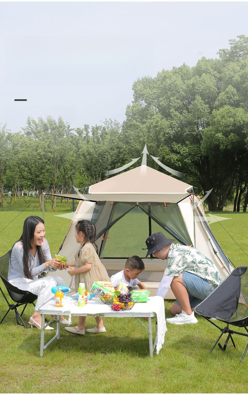 Outdoor Camping Zelt Familie Picknick Reise Sonnenschutz Faltbare Tragbare Automatische Regendicht_voghion.com