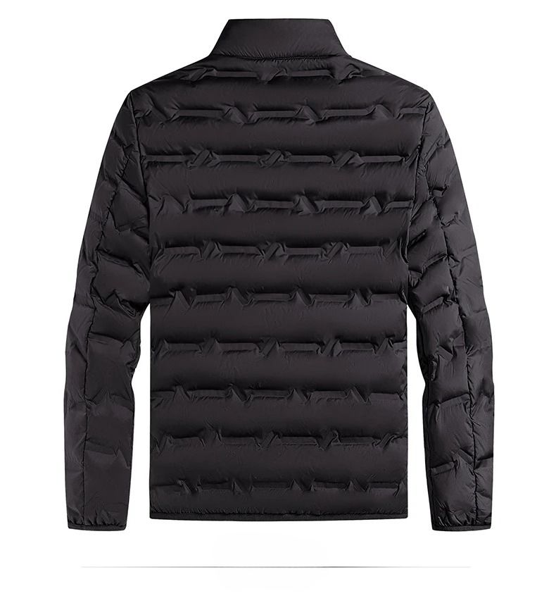 Graphene Self-Heating Jacket Men's Solid Windproof Pleated Jacket Neck Classic Upper Warm Winter Jackets Male_voghion.com