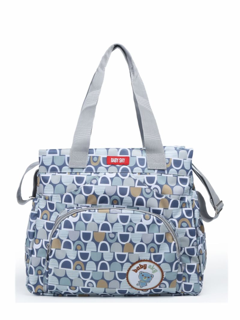 New color fashion printing large capacity mommy one shoulder multi-function portable mother and baby diaper bag_voghion.com
