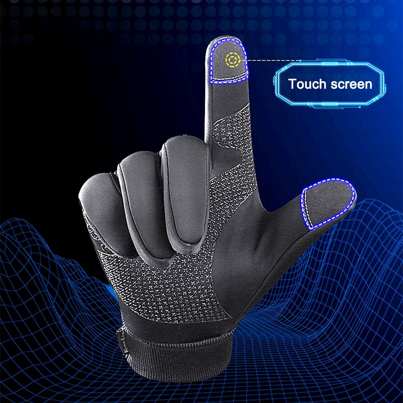 Drivedirect 1 Pair Snow Warm Thermal Comfortable To Wear Shock-Absorbing Touch-screen Friendly Cycling Gloves For Sport_voghion.com