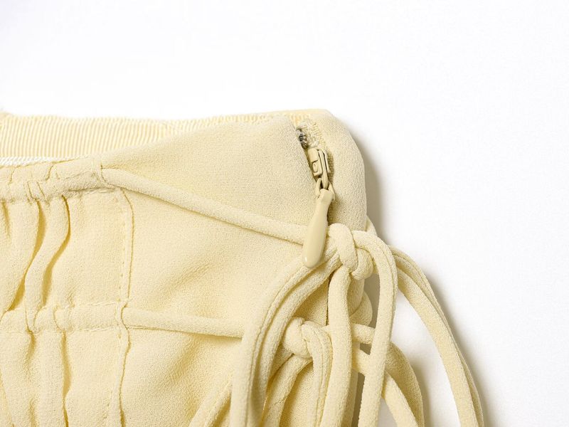Completo gonna in chiffon con volant e plissettatura da donna_voghion.com