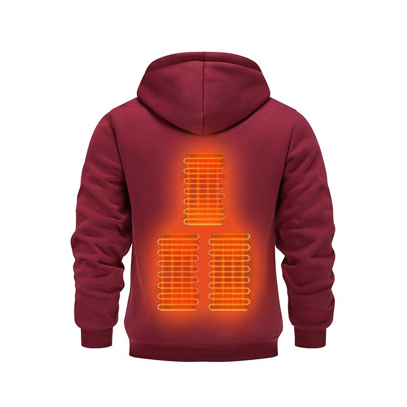 USB-beheizter Hoodie für Herren – 5-Zonen-Wärmeregulierung mit 3 Heizstufen (S-5XL, 4 Farben)_voghion.com