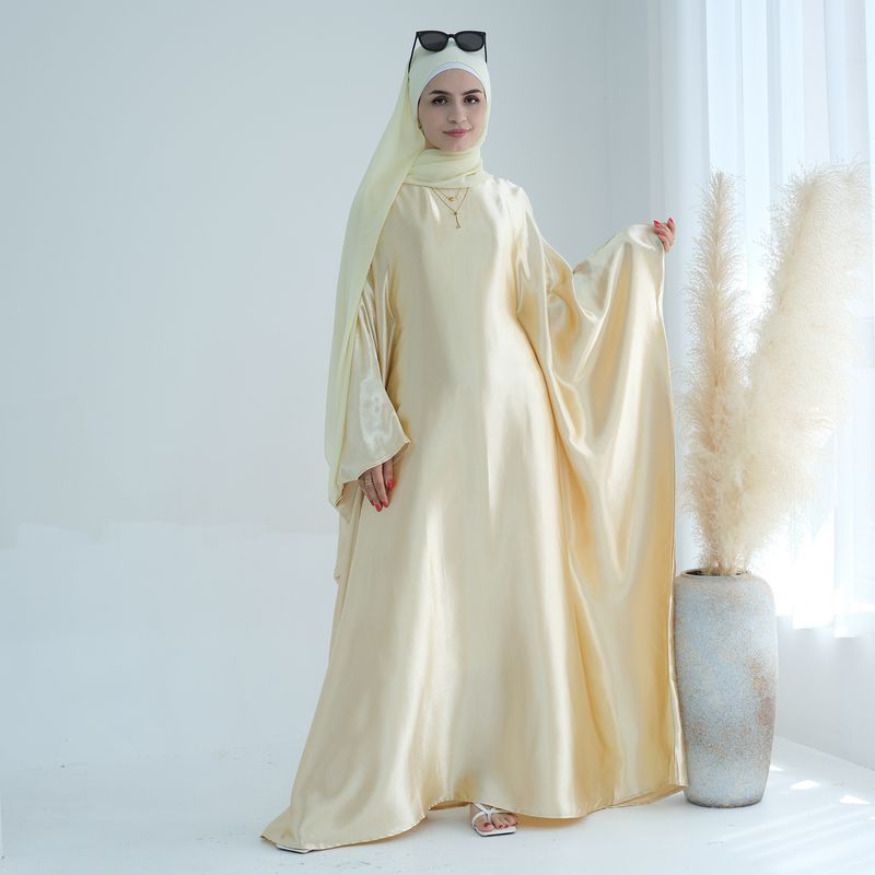 Dámské oblečení blízkovýchodní lesklé šaty abaya_voghion.com
