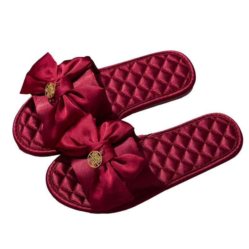 Ciabatte da sposa, Rosso festivo, Matrimonio di coppia, Set da dote della sposa, Collezione di articoli per la sala nuziale, Coppia di sposi novelli_voghion.com