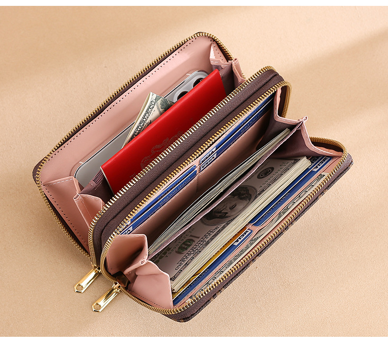 Portemonnee Portemonnee Clutch Tas Dames Portemonnee Lange Dames Portemonnee Mode Dubbele Rits Grote Capaciteit Portemonnee Voor Vrouwen_voghion.com