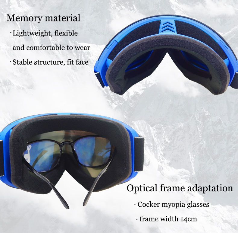 Ski goggles with large spherical surface adults, double-layer durable anti fog ski goggles, skiing equipment for men and_voghion.com