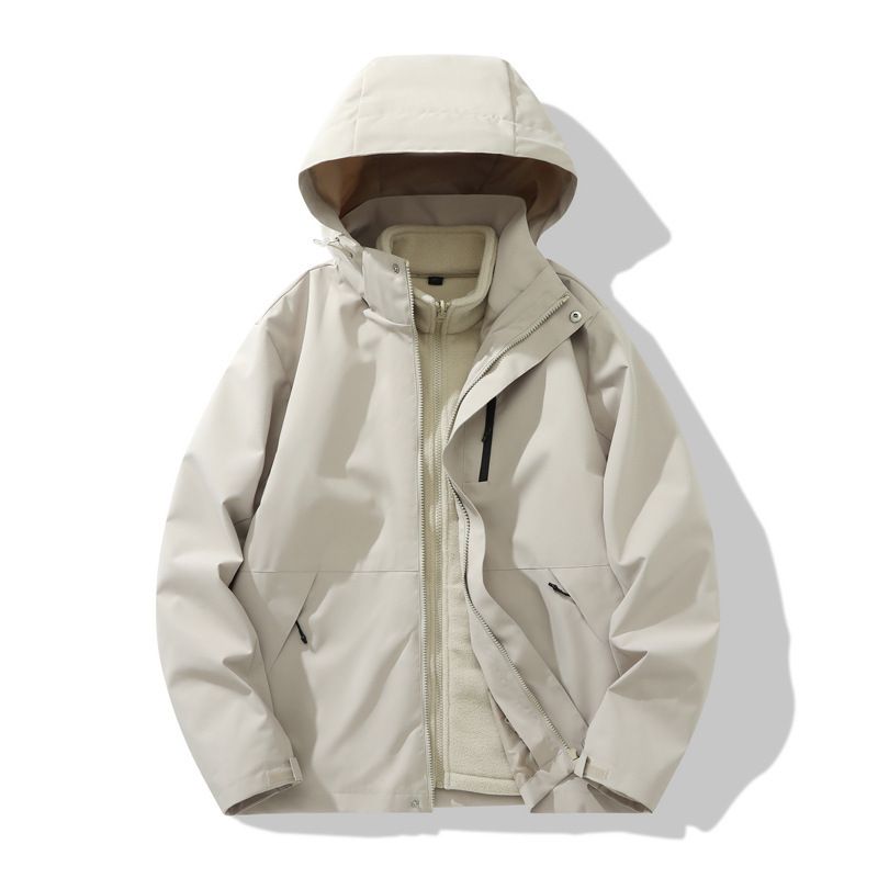 Giacca da trekking invernale in pile, 3 in 1 da donna, impermeabile e antivento, staccabile, per uomo_voghion.com