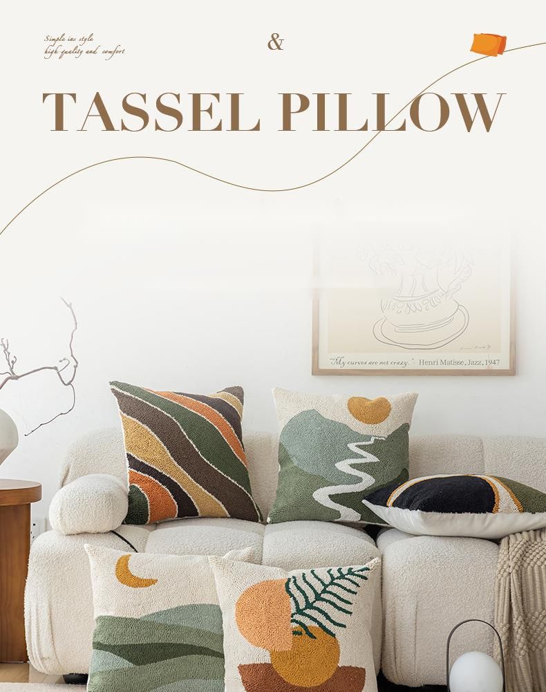 2025 Divano nordico Colore geometrico Comodo Semplice Leggero Lusso Ins Stile Copricuscino Camera da letto Soggiorno Cuscino_voghion.com