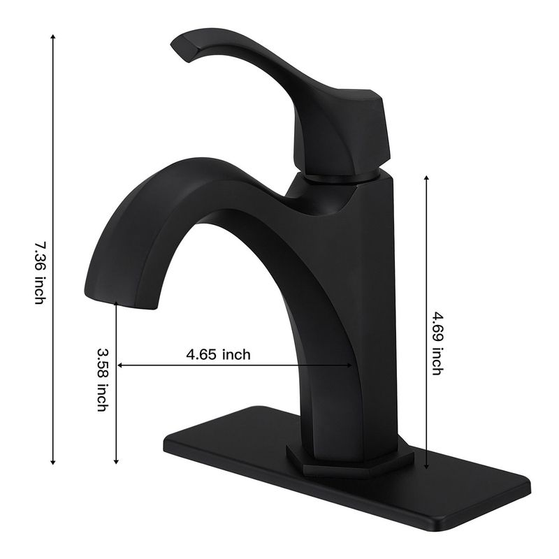 Single Handle Single Hole Farmhouse Bathroom Faucet Bathroom Drip-Free Vanity RV Sink Faucet In Matte Black_voghion.com