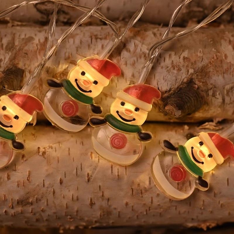 Cross-Border Outdoor Christmas Tree Decoration Santa Claus Atmosphere LED String Lights_voghion.com