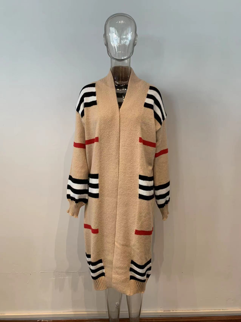Damesmode los gebreid vest luie lange trui jas_voghion.com
