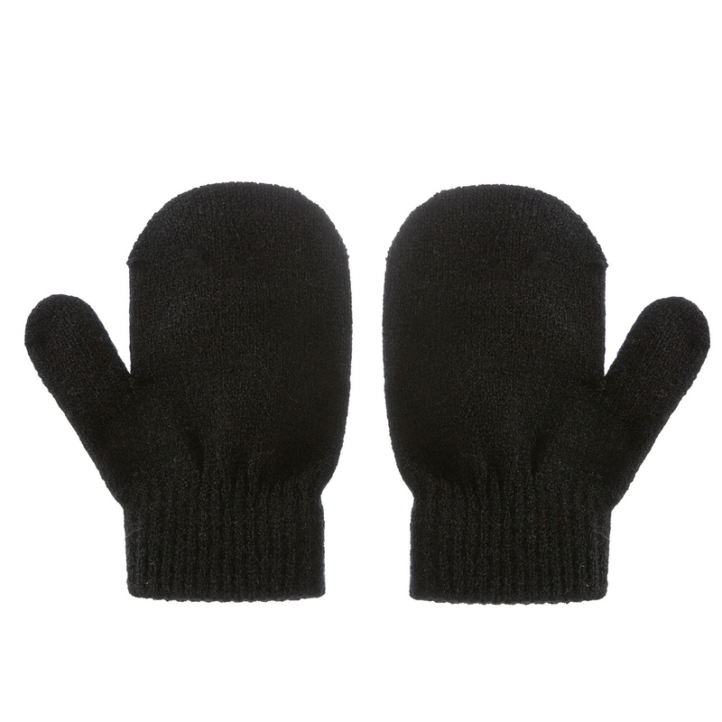 Baby clothing wool monochrome twist warm children's hat scarf gloves two or three sets_voghion.com