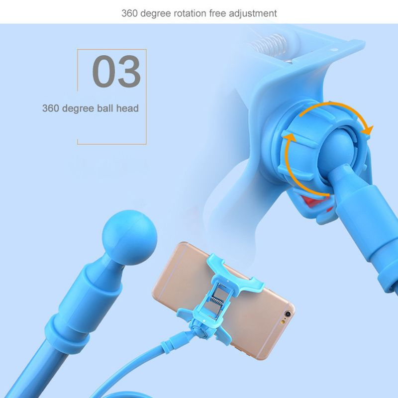 Clipe universal de rotação de 360 graus Kunjiuyou no suporte para tablet para celular - preto_voghion.com