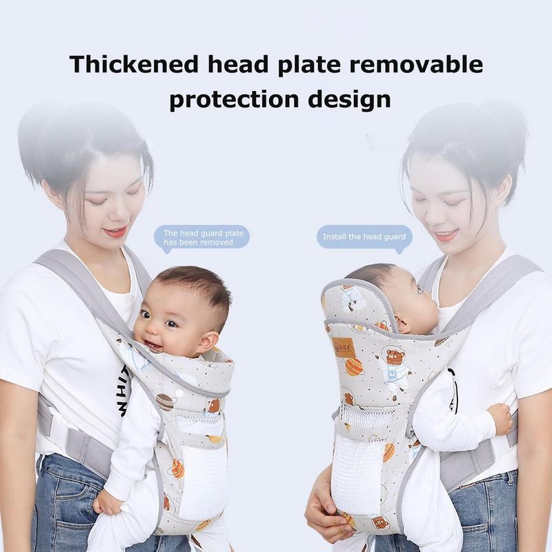 Pārnēsājama bērnu pārnēsāšanas soma Ergonomiska mugursoma jaundzimušajam un mazulim Priekšējais un aizmugurējais turētājs Kenguru aptinamais siksnas bērnu aksesuāri_voghion.com