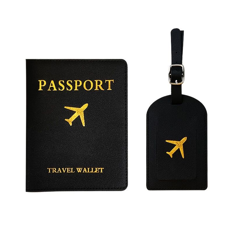 Luggage Tag And Passport Cover, Set Card Passport Holder Set Luggage Tag Passport Holder Passport Cover_voghion.com