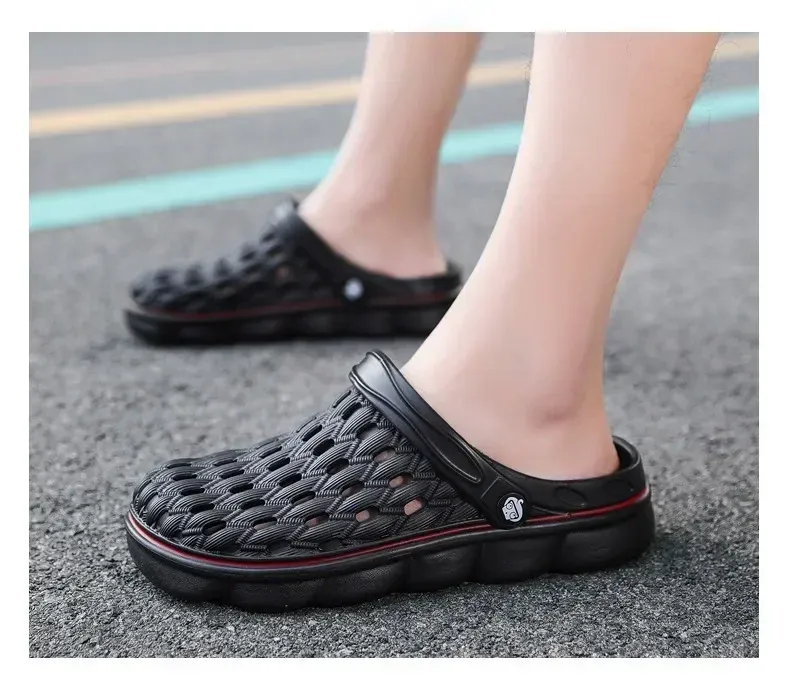 Herren Outdoor Sandalen Stilvolle Clogs Strandschuhe Freizeit Hausschuhe Schnelltrocknend Leicht Weich Neu Sommer 2024_voghion.com