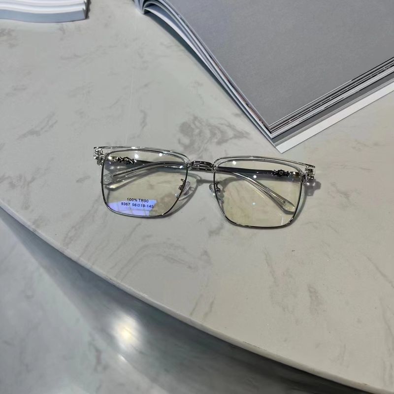 Men's business half TR eyebrow frame can be matched with anti blue metal flat light glasses 9367_voghion.com
