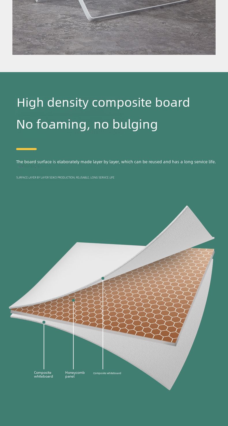 Cross-Border Office Whiteboard mit Rahmen aus Aluminiumlegierung, doppelseitig faltbar, Schreibtisch-Notiztafel, löschbare Schreibhalterung, magnetische Schreibtafel_voghion.com