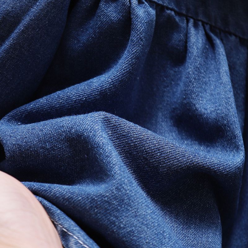 Kleinkind Mädchen Kleidung Mädchen Langarm Kleid Kleine Und Mittlere Kinder Stilvolle Denim Rock Baumwolle Koreanische Version Kinder Kleidung Rock Trend_voghion.com