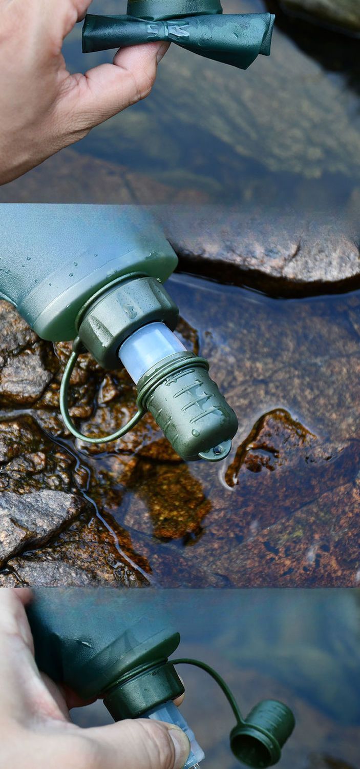 Bottiglia d'acqua dolce portatile da esterno in silicone pieghevole per bere, da corsa_voghion.com