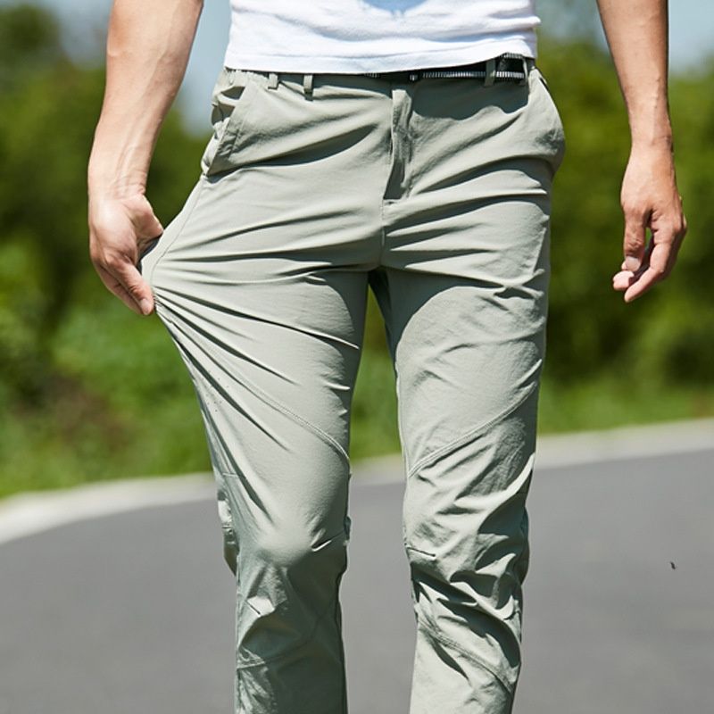 001 Ice Oxygen Breathable Men Outdoor Sports Hiking Men's Casual Quick-Dry Elastic Loose Thin Pants_voghion.com