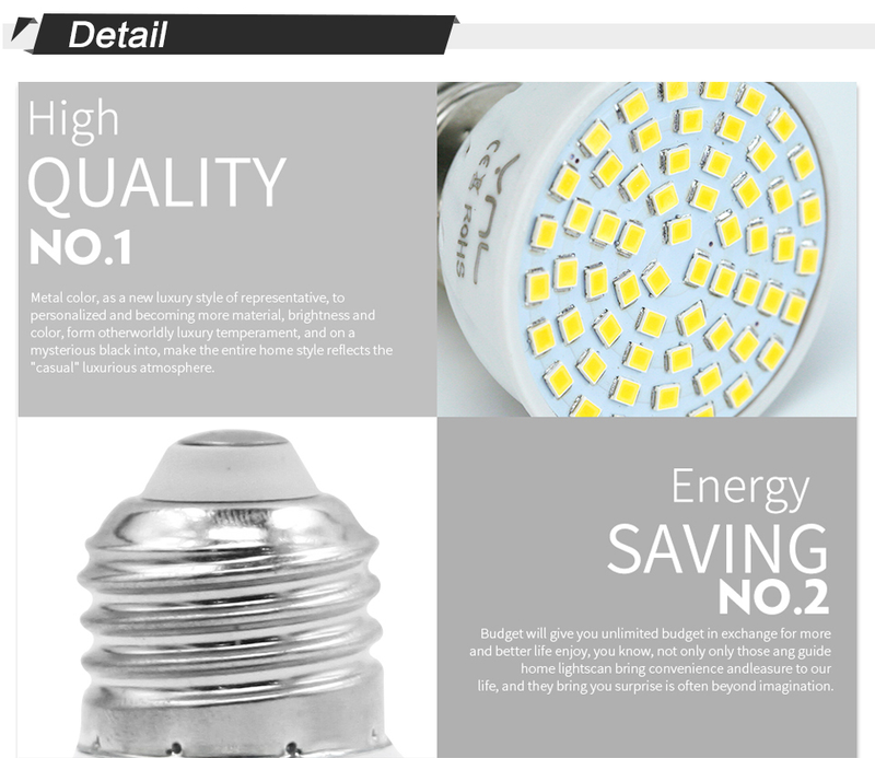 3Pcs/Lot GU10 MR16 LED E27 E14 LED Lamp Spotlight Bulb AC 220V 240V 48 60 80 LEDs Bombillas Ampoule Lamparas LED Bulb Indoor_voghion.com