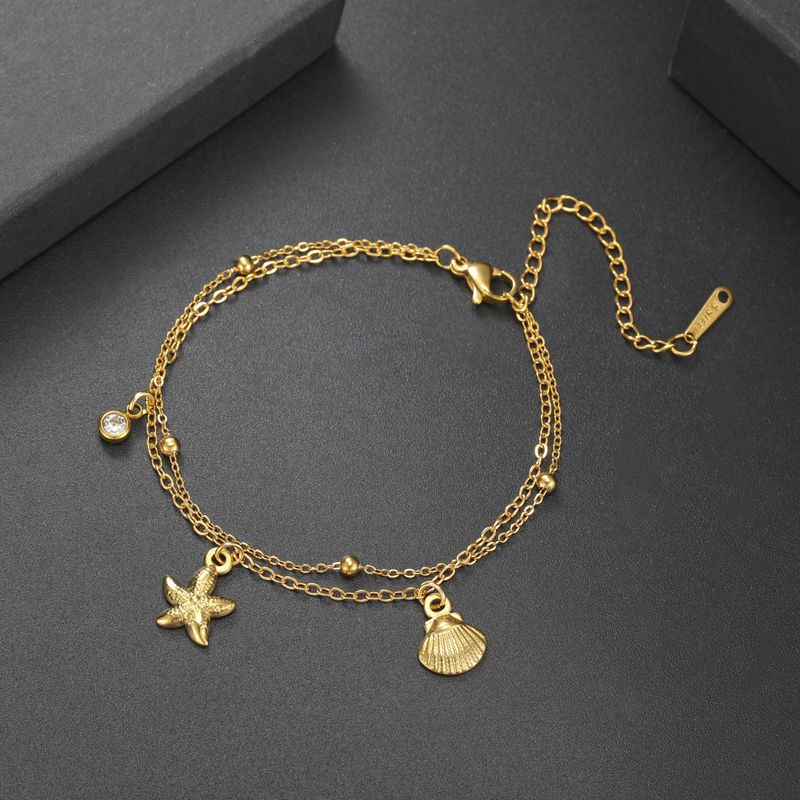 Women's Jewelry Shell Charm Bracelet Star Heart Sun Jewelry Hand Stainless Steel Accessories Elegant Valentine's Day Gift Bracelet_voghion.com