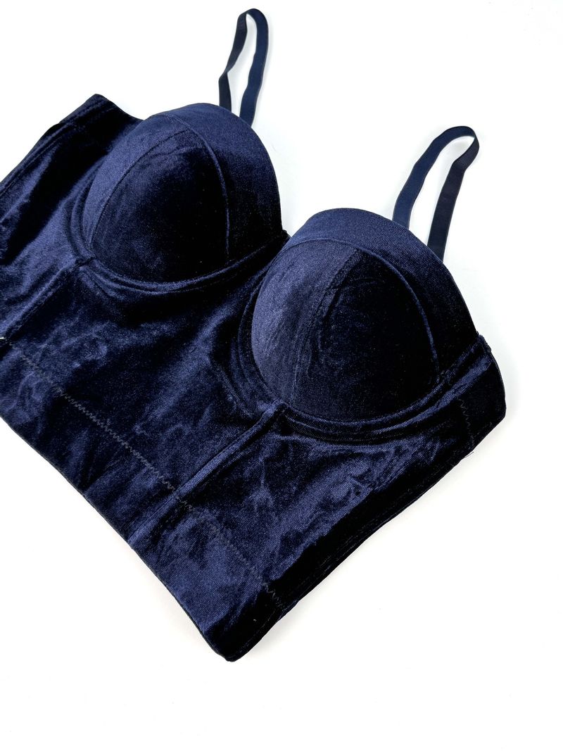 Vêtements pour femmes, bretelles en velours, vêtements d'extérieur, soutien-gorge en arête de poisson, couleur unie, velours coréen avec anneau en acier, gilet gainant, style court, haut tube polyvalent_voghion.com