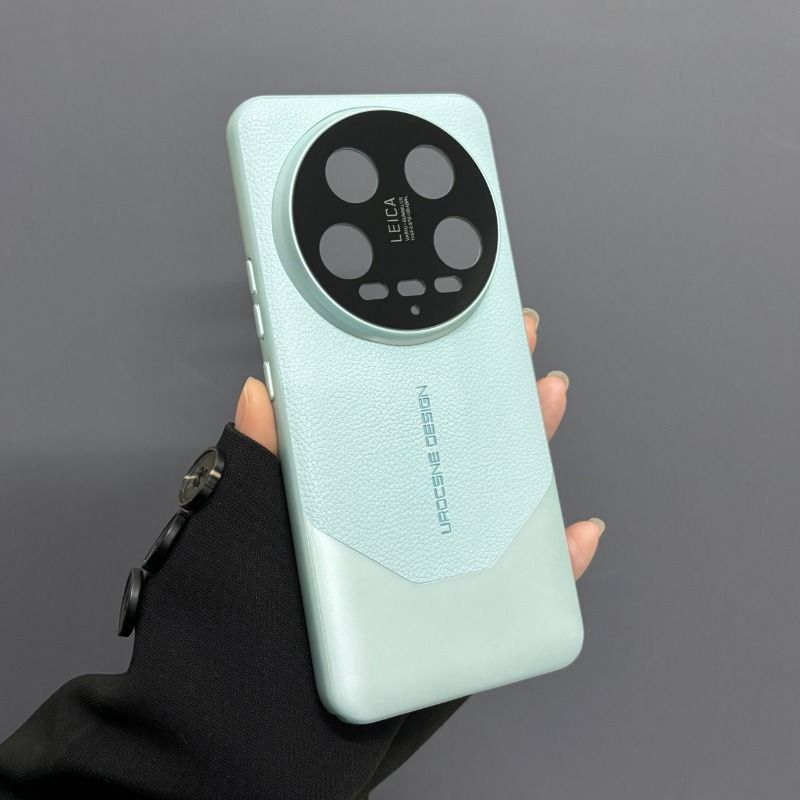 Luxury Leather Phone Case For Xiaomi 15 Ultra Matte Splicing Plating Hard Bumper Cover For Xiaomi 15 Pro 14 Ultra 15Ultra Shell_voghion.com