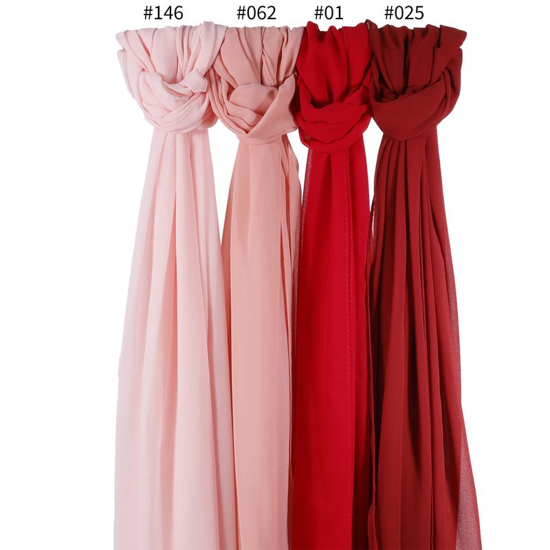 Chiffon Scarf Women's Long Scarf High Quality Windproof And Sandproof Headscarf Four Seasons Middle Eastern Muslim Shawl_voghion.com