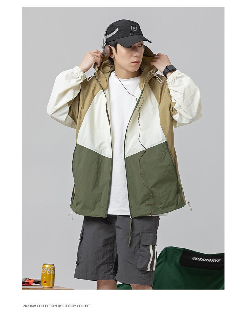 Felpa con cappuccio con protezione solare UPF50+ per gli amanti delle attività all'aria aperta - Giacca da pesca unisex leggera, traspirante e anti-UV per campeggio, escursionismo ed estate_voghion.com