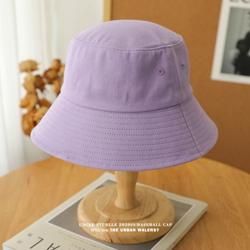 Cappello da pescatore giapponese tinta unita - Cappello da sole con tesa larga per teste grandi (protezione UV UPF50+, cappello estivo unisex)_voghion.com