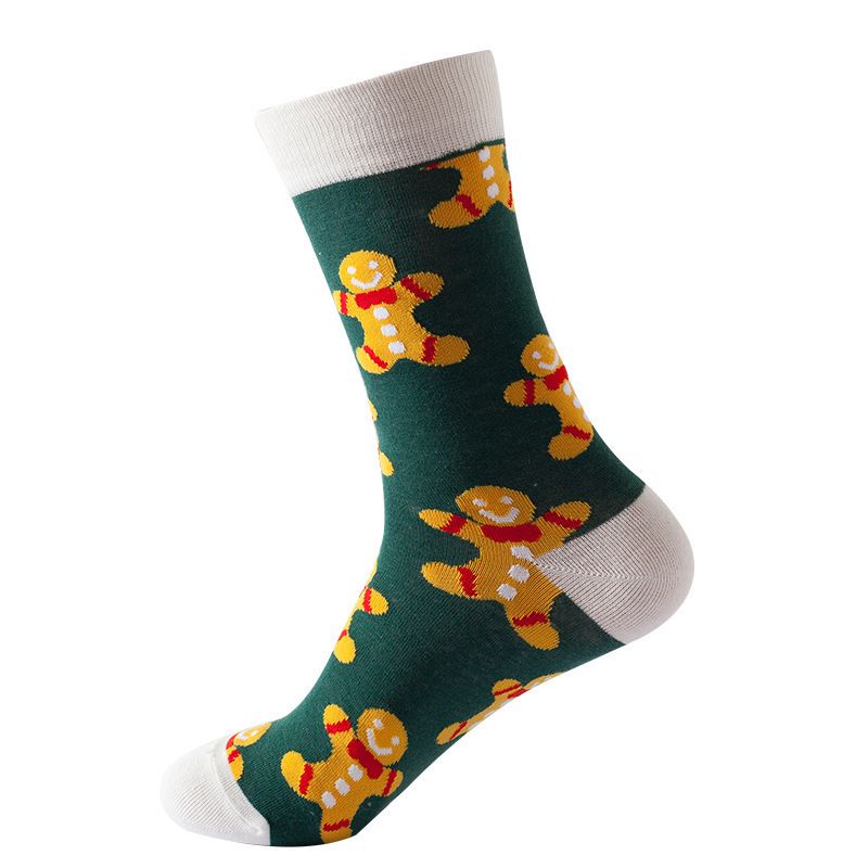 2025d Mid-Calf Women, Autumn And Winter Snowflake Christmas Tree Cotton Socks For Men, Warm_voghion.com