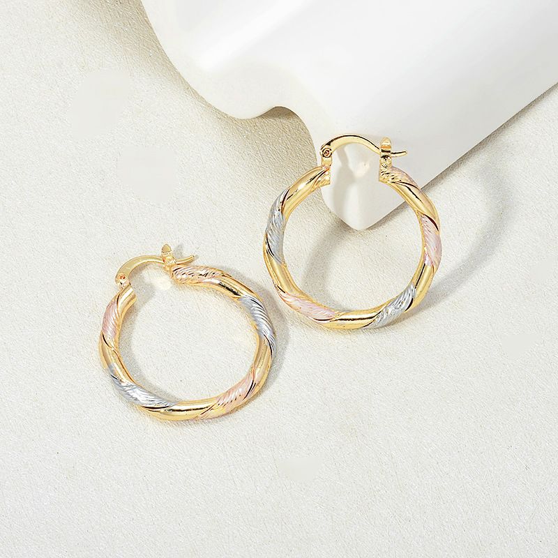 INS Fashion Veelzijdige Ronde Kleurrijke Oorbellen Goud Zoete Coole Eenvoudige Dames Oor Sieraden Hoepel Stijl_voghion.com