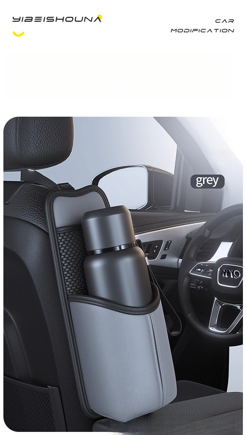 Portabicchieri per auto, sedile, borsa riscaldante per riporre oggetti, bollitore impermeabile e isolato per auto, fissaggio del sedile_voghion.com