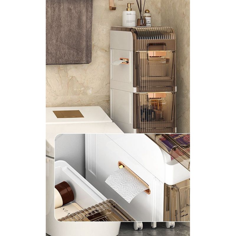 Narrow Bathroom Washroom Shelf Multi-Functional Floor-Standing Kitchen Storage Cabinet Drawer-Type Movable_voghion.com