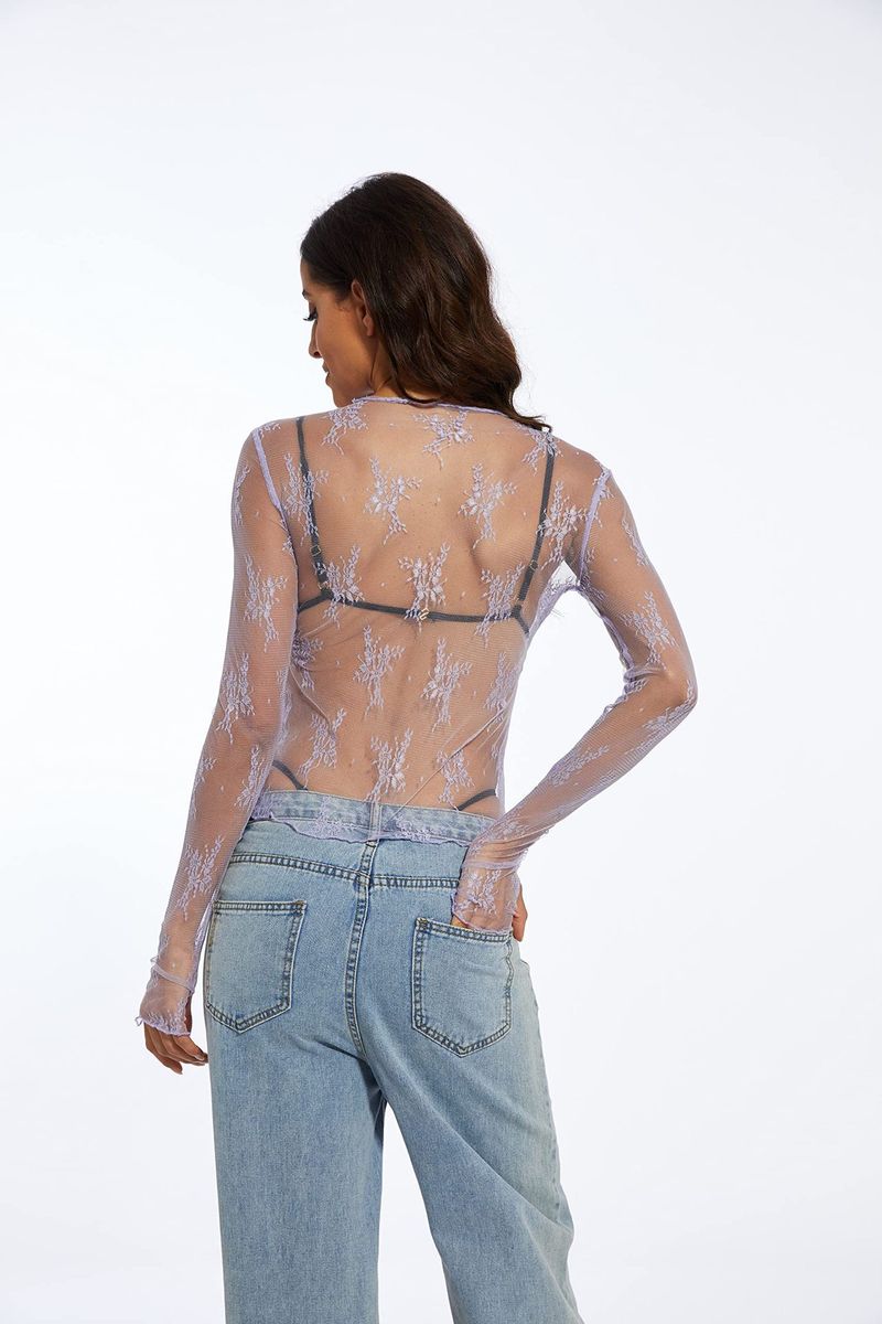 Transparentes Spitzen-Netzoberteil für Damen – Sexy Langarm-Schichtbluse, atmungsaktiv und dehnbar, trendige Streetwear und unverzichtbares Freizeitoutfit_voghion.com