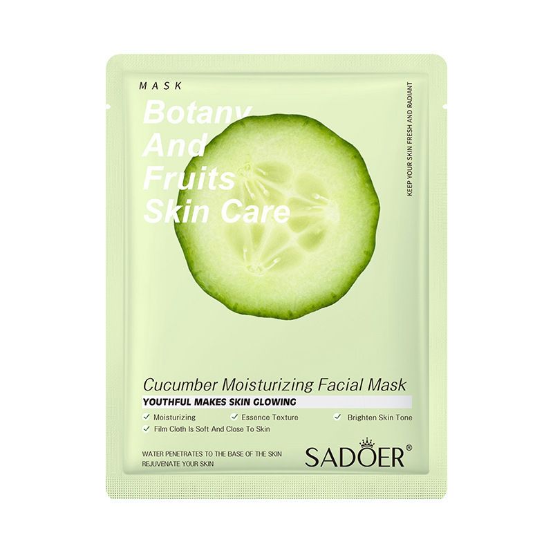 Confezione completa di maschere SADOER Plant Fruit Mask Sheet in inglese, streaming live di prodotti per la cura della pelle_voghion.com