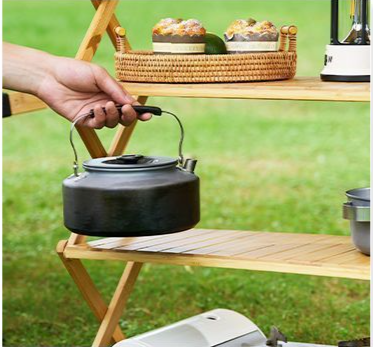 Outdoor Storage Folding Table Portable Multifunctional Multi-layer Organizer For Camping Special Tableware Rack_voghion.com