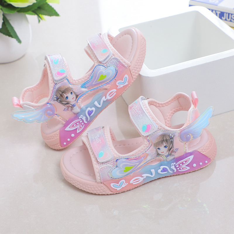 2023 Sommer Neue Love Girl Sha Rutschfeste, vielseitige Sandalen für kleine und mittelgroße Prinzessinnenschuhe für Kinder_voghion.com