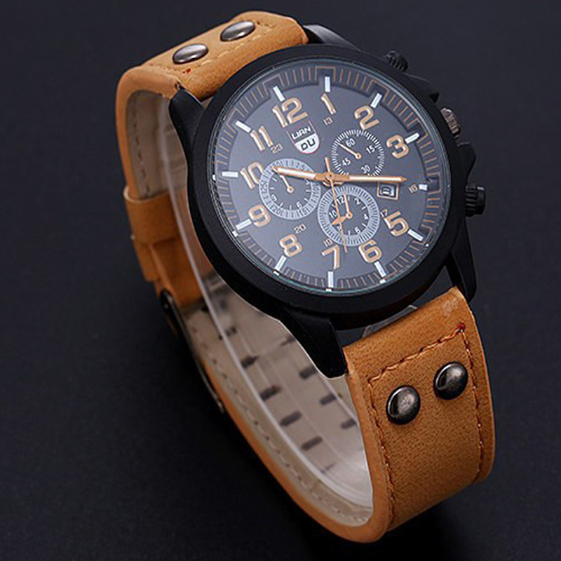 OLEVS Men's Quartz Watch Fashion Simple Business Belt Quartz Watch_voghion.com