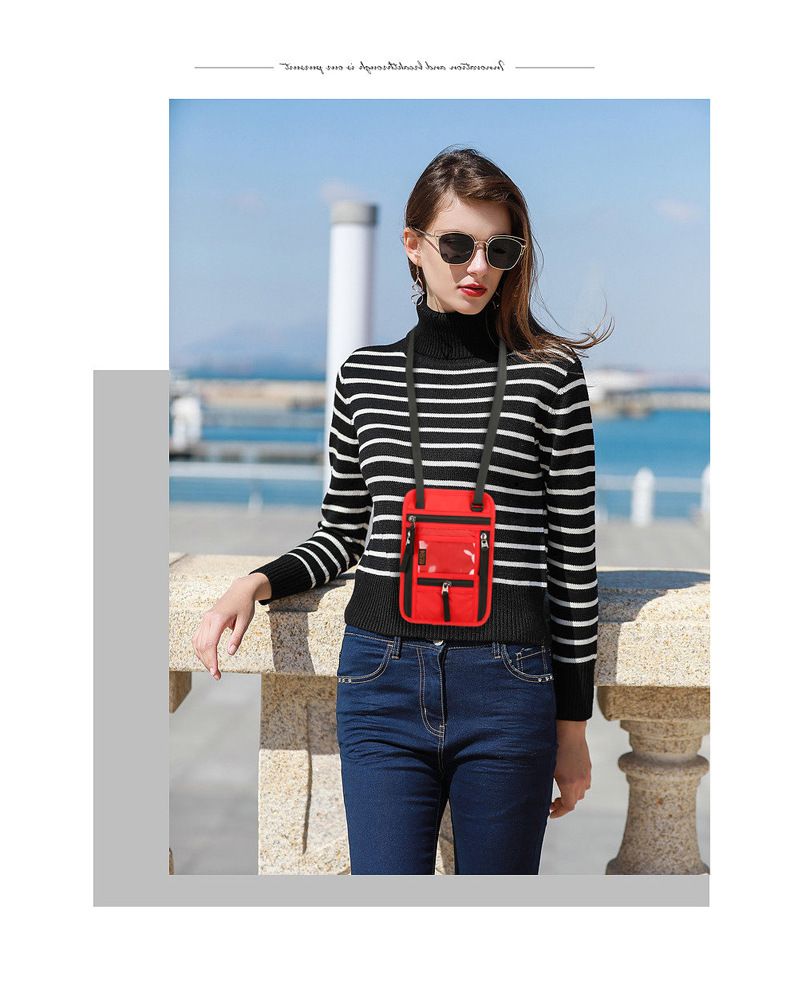 Badge Bag New Travel Passport Bag Neck Hanging Multifunctional Id Bag Splash Proof Passport Holder Rfid Id Bag_voghion.com
