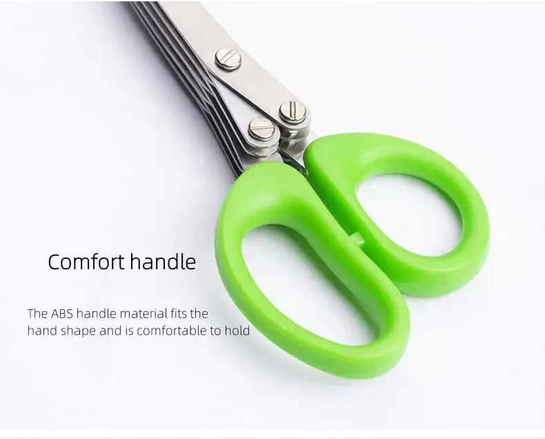 Multi-functional Stainless Steel 3/5 Layer Kitchen Scissors Pepper Shredded Chopped Scallion Cutter Laver Cut Cooking Tool_voghion.com