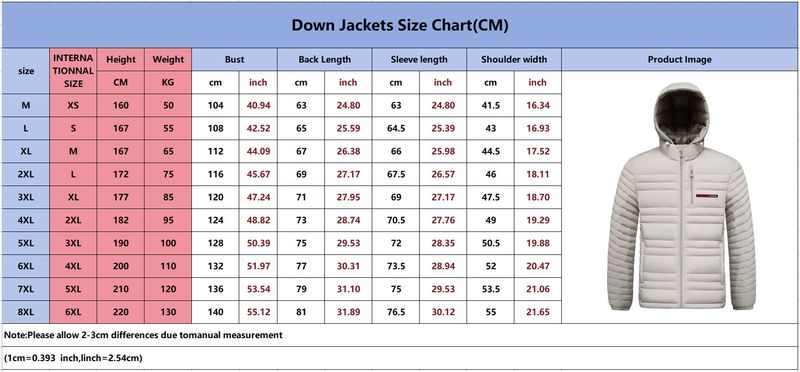 Men's Slim Down Jacket - Striped Logo Hooded Parka | 600FP Winter Coat For Urban Exploration_voghion.com